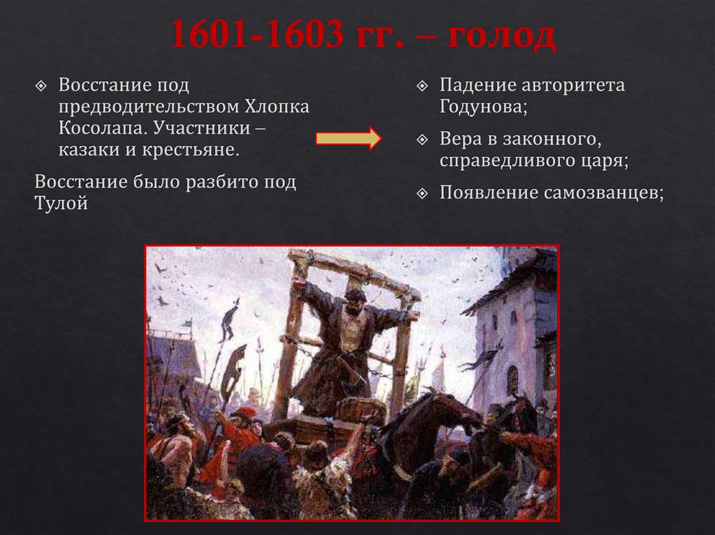 Какое восстание стало одним из крупнейших. 1601-1603 Восстание хлопка Косолапа. 1603 Годунов восстание хлопка. В 1603 году восстание под предводительством хлопка Косолапа. Восстание хлопка 1601.