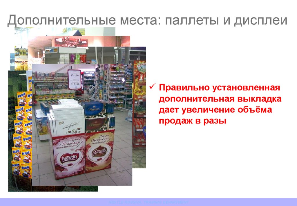 Дополнительное место работы. Дополнительное место продаж. Дополнительные места. Nestle стандарт по выкладке. Мерчандайзинг Nestle.