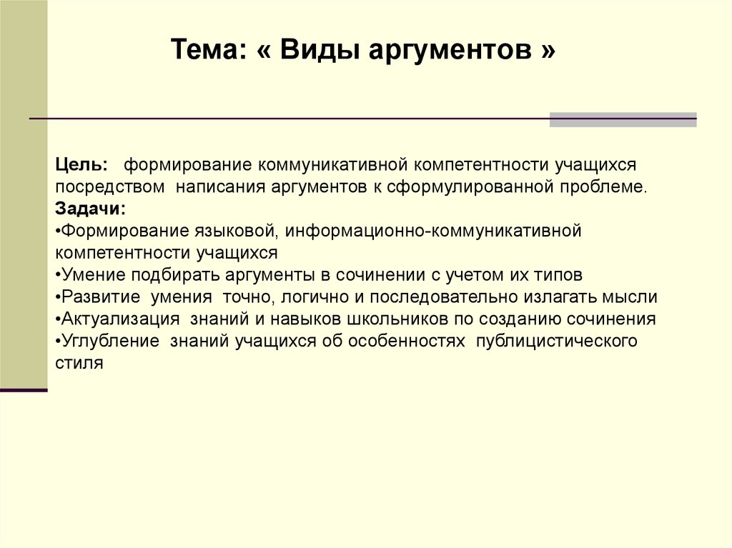 Аргументы сочинения искусство. Виды сочинений по русскому языку. Типы сочинений. Цели аргументации. Виды сочинений в 9 классе.