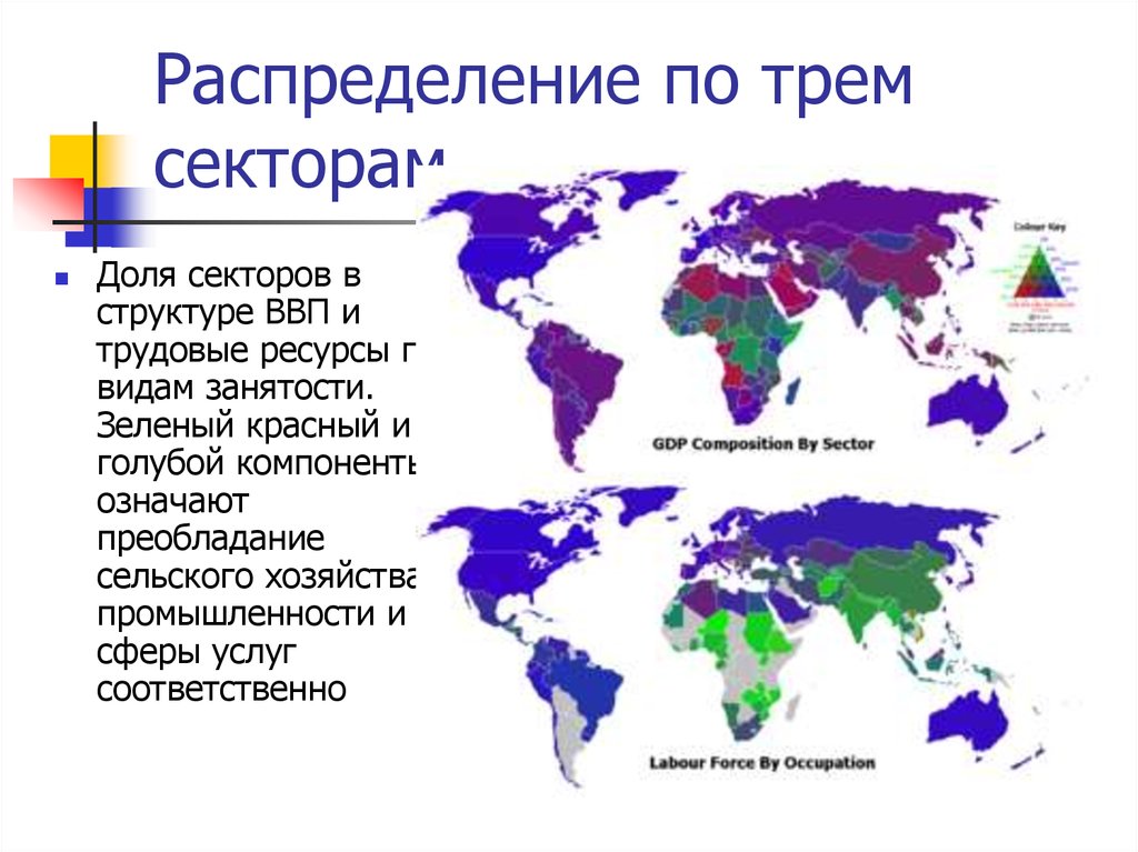 В каких 2 странах преобладает сельское население. Распределение по секторам. Страны где преобладает сельское хозяйство. Страны с преобладанием услуг.