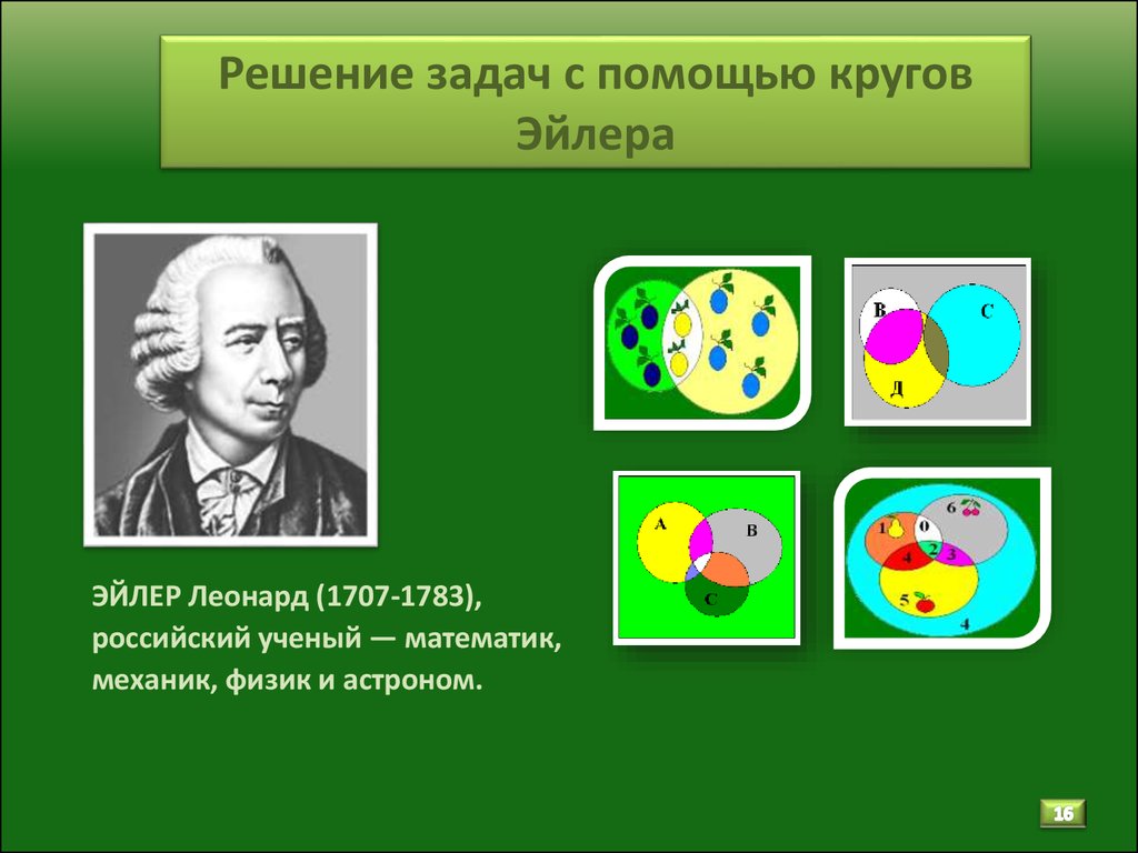 Решение задач с помощью кругов эйлера 5 класс презентация