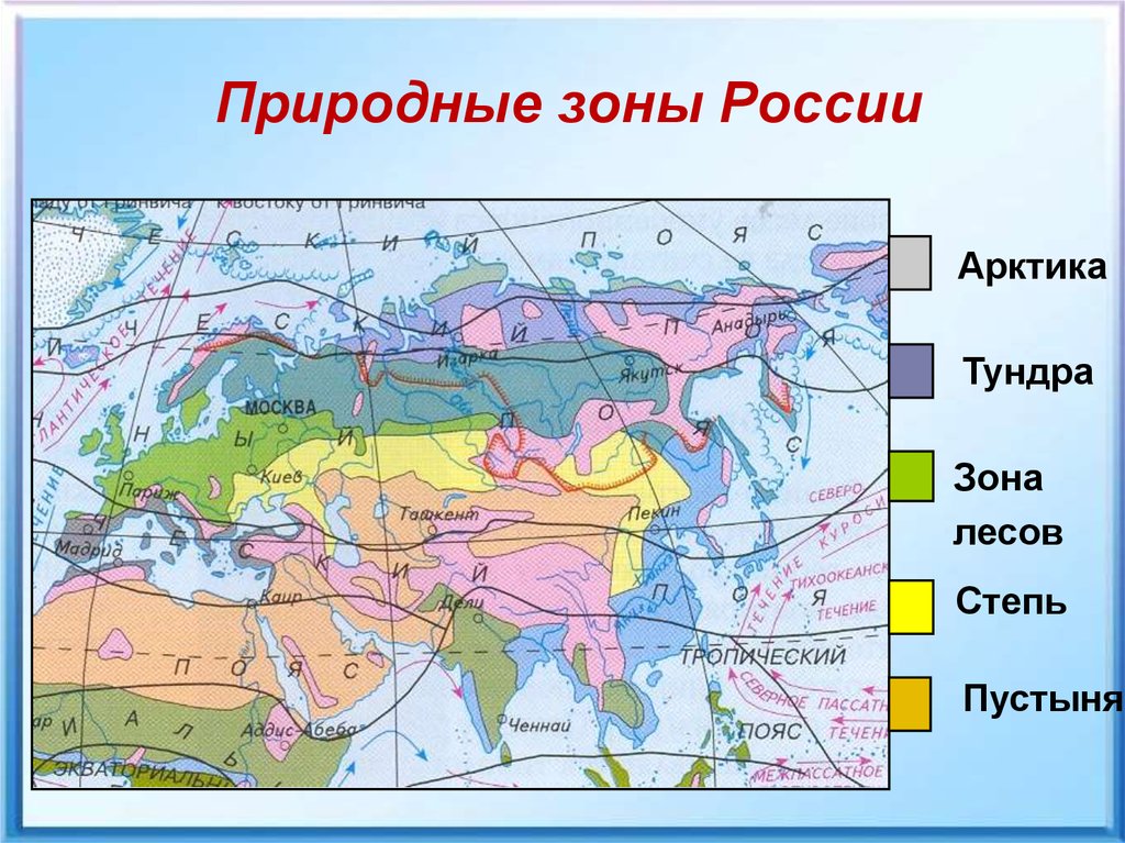 На карте стрелками обозначены природные зоны. Природные зоны 4 класс окружающий мир таблица на карте. Карта природных зон России 8кл. Карта природных зон РФ 8 класс.