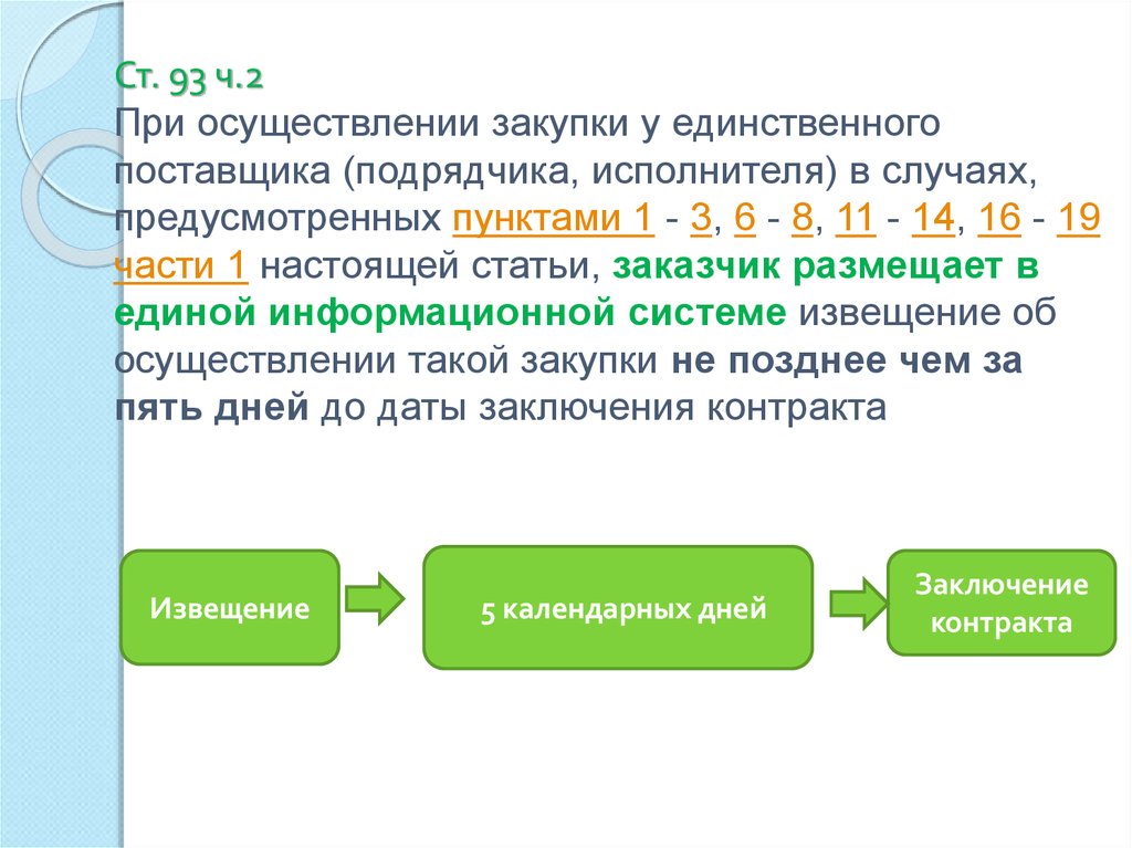 Единственного поставщика подрядчика исполнителя