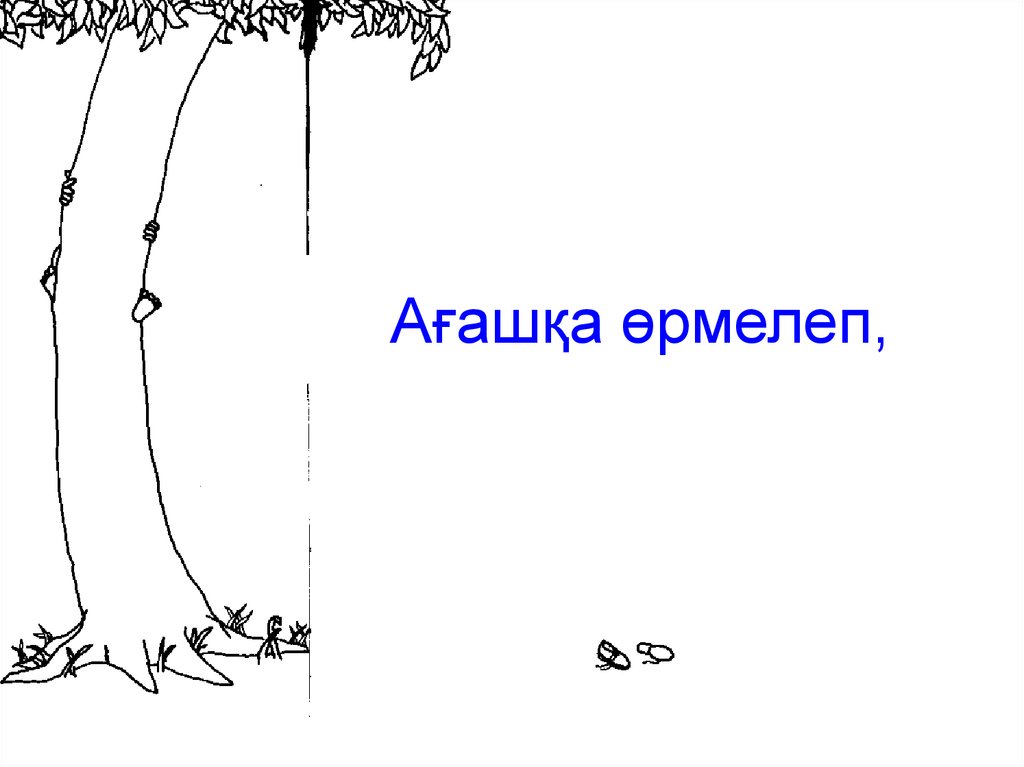 Ағашқа өрмелеп,