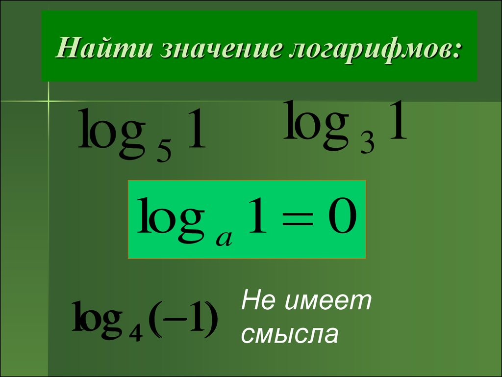 Вычисление логарифмов