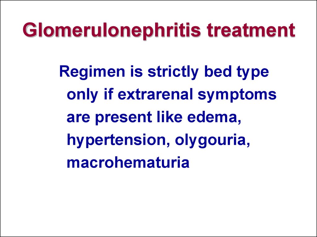 Glomerulonephritis treatment