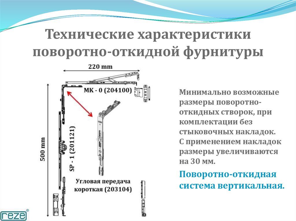 Как обозначается поворотно откидное окно на чертеже