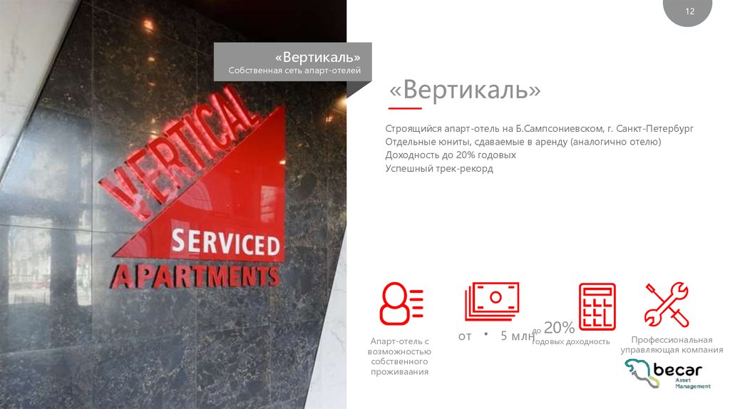 Номер вертикаль. Программы доходности апартаментов Вертикаль. Апарт отель status программы доходности.