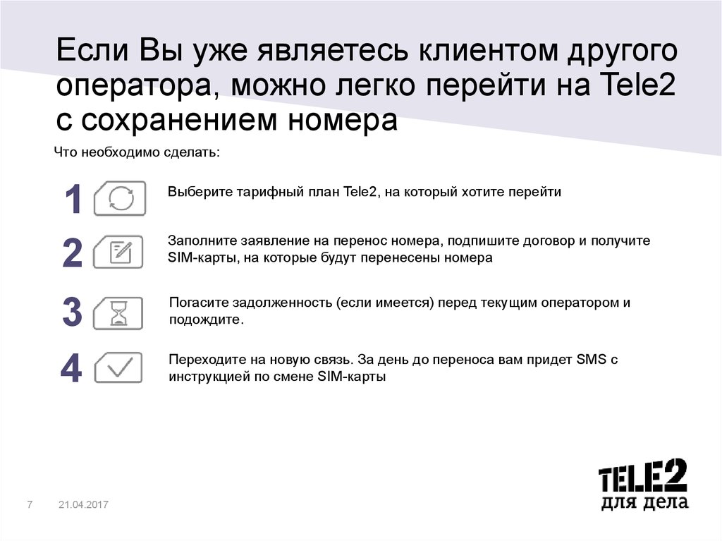 Теле2 с сохранением номера через интернет