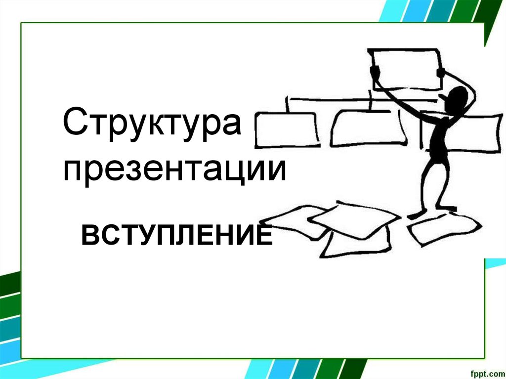 Строение презентации. Структура презентации вступление. Структурирование презентации. Структура слайдов.