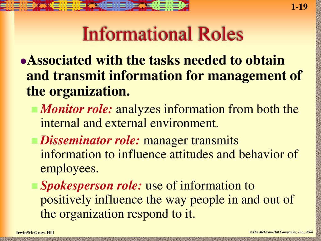 Informational Roles