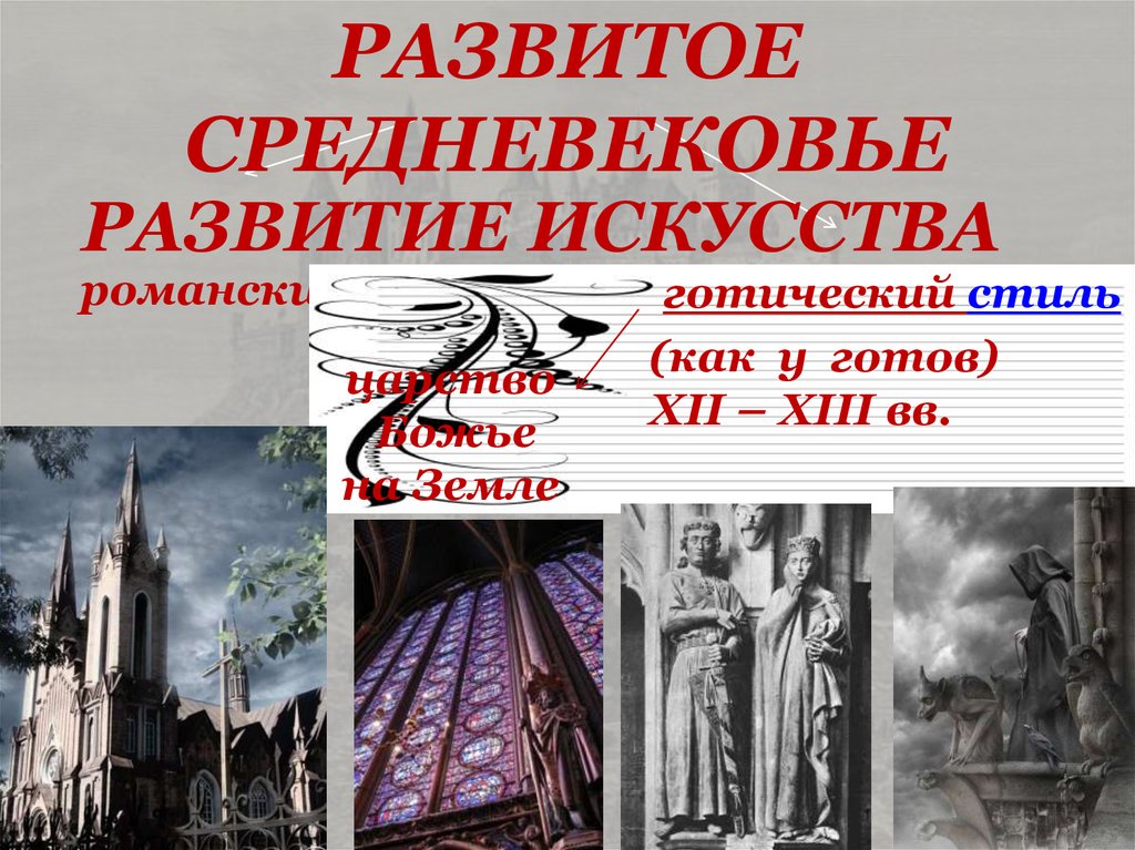 Готический стиль в художественной культуре средневековья презентация