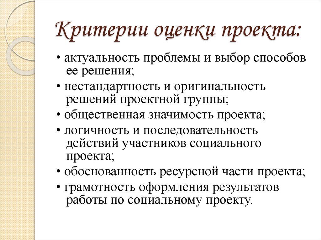 Показатели результатов проекта