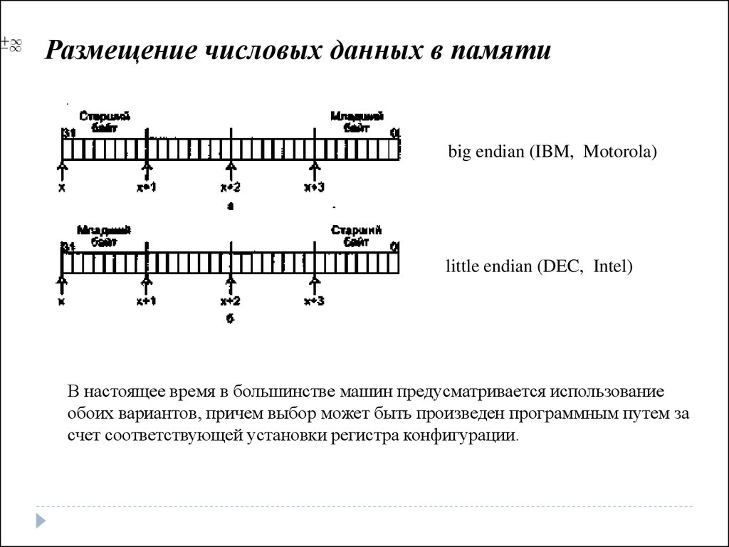 Типы операндов в системе команд процессора основные форматы числовых данных