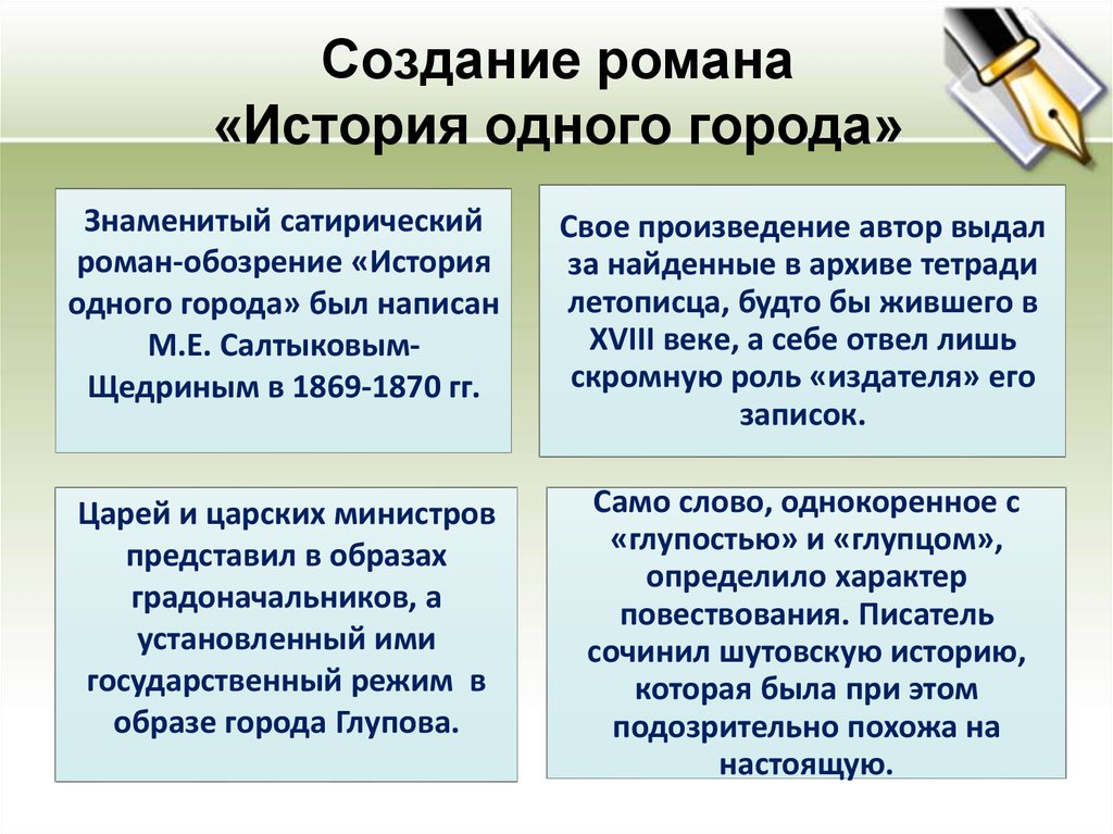 История одного города жанр