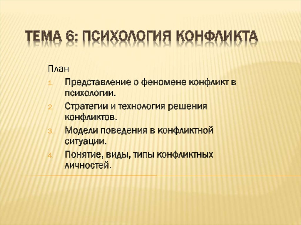 Конфликт психология презентация