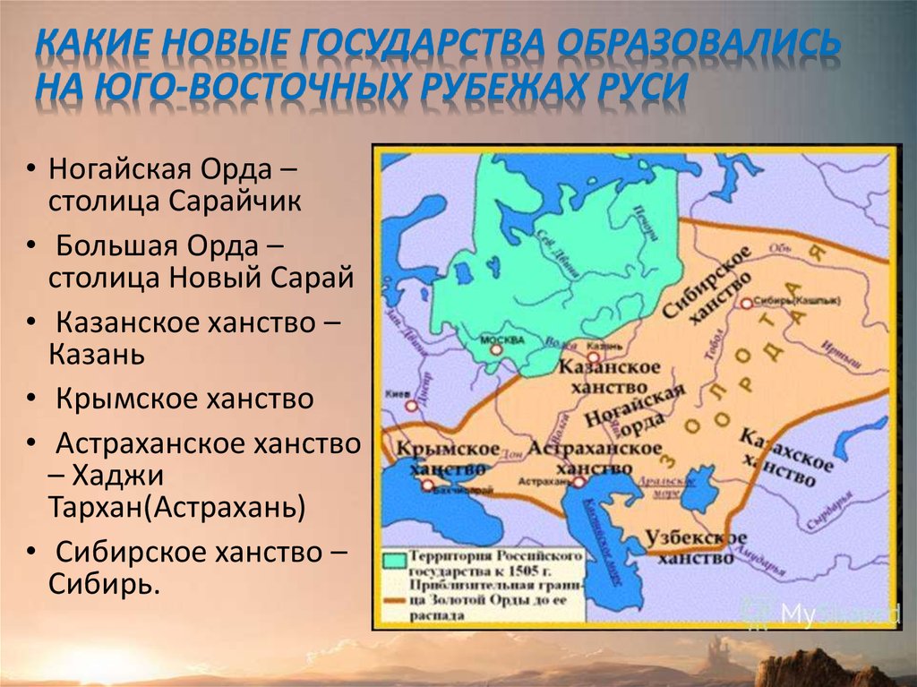 Какие новые государства образовались на юго-восточных рубежах Руси