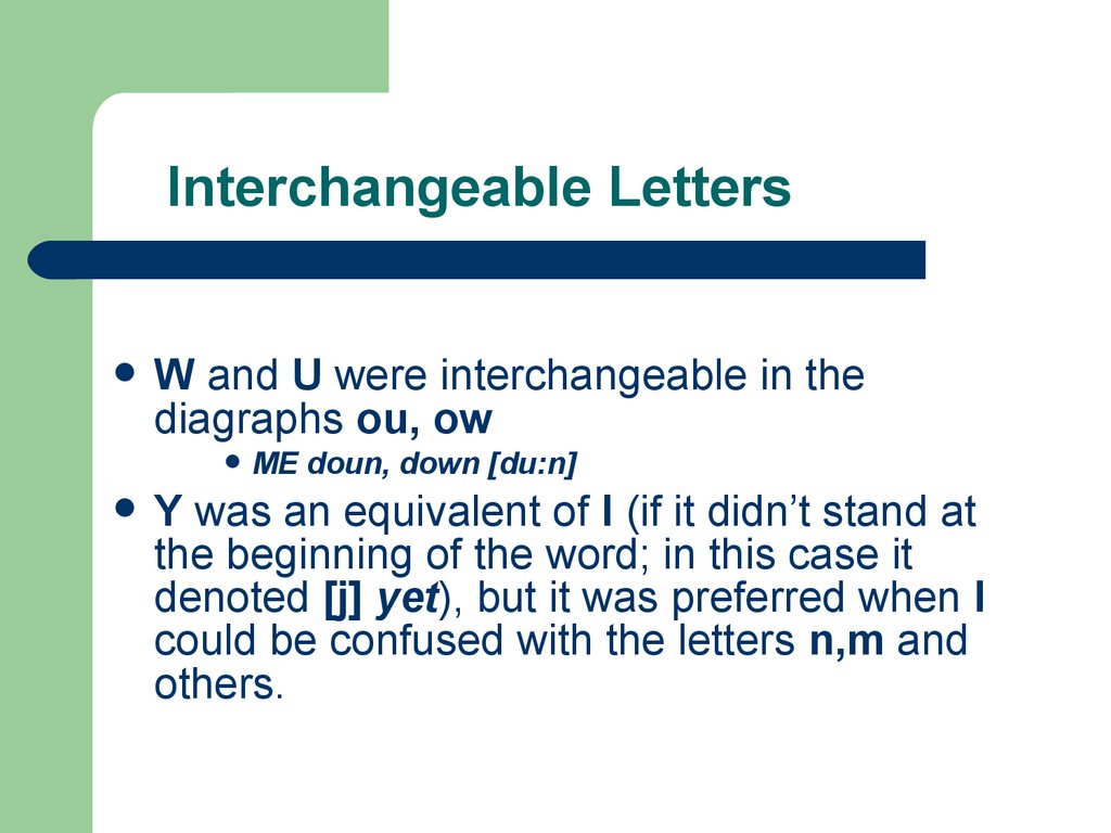 Interchangeable Letters