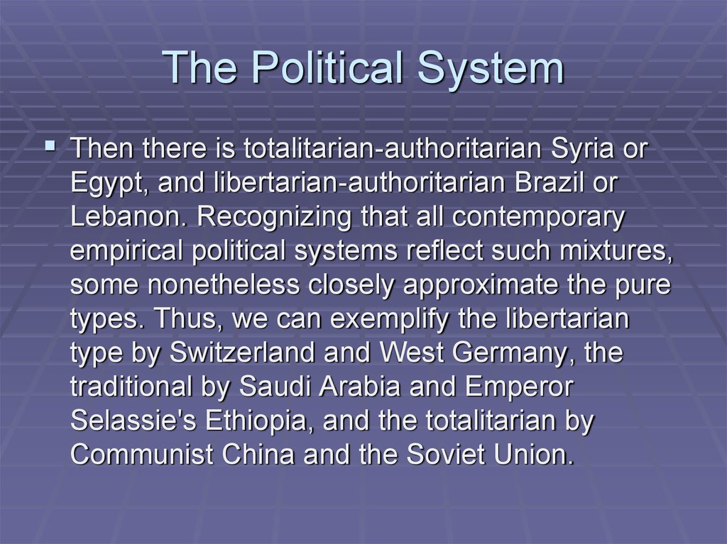 The Political System