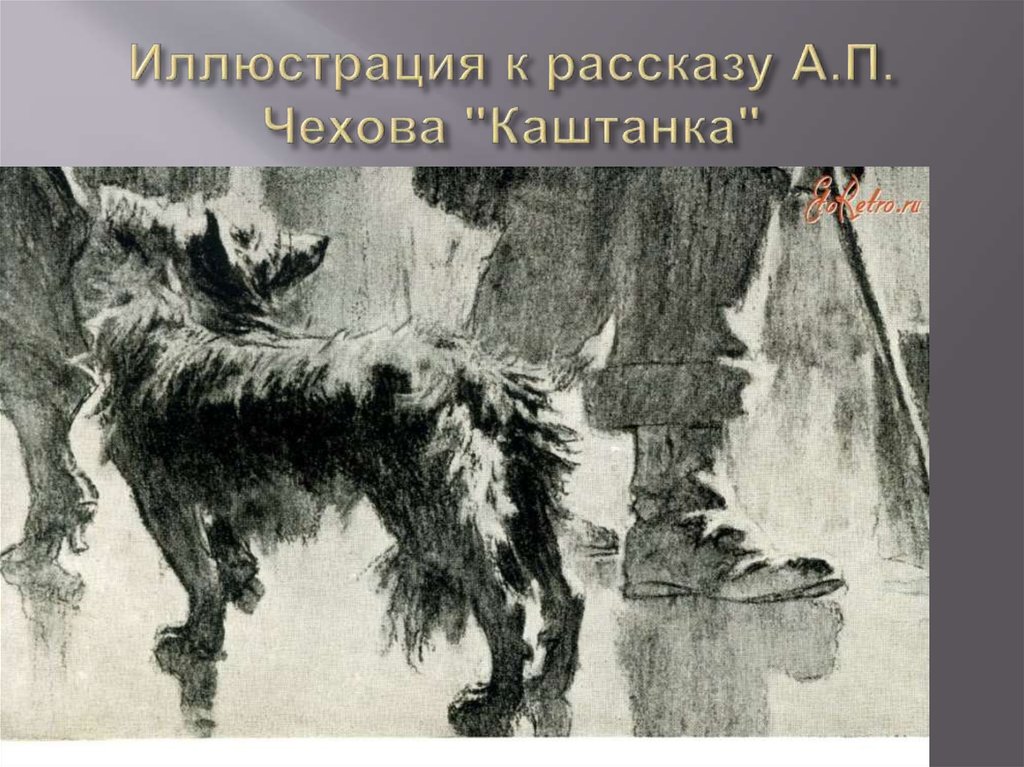 Иллюстрация к рассказу А.П. Чехова "Каштанка"