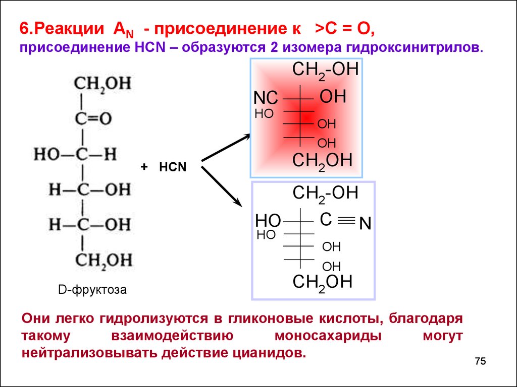 Фруктоза взаимодействует с. Взаимодействие Глюкозы с синильной кислотой. Фруктоза с синильной кислотой реакция. D фруктоза и синильная кислота. Взаимодействие фруктозы с синильной кислотой.