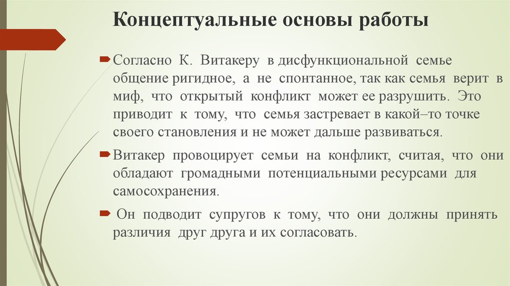 Основа н. Концептуальное общение. Консультирование, основанное на опыте Витакера. Дисфункциональное общение это. Модель работы с семьей, основанная на опыте.