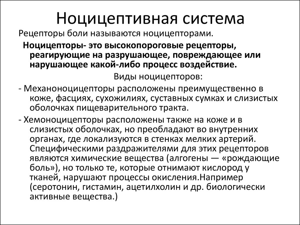 Ноцицептивная система