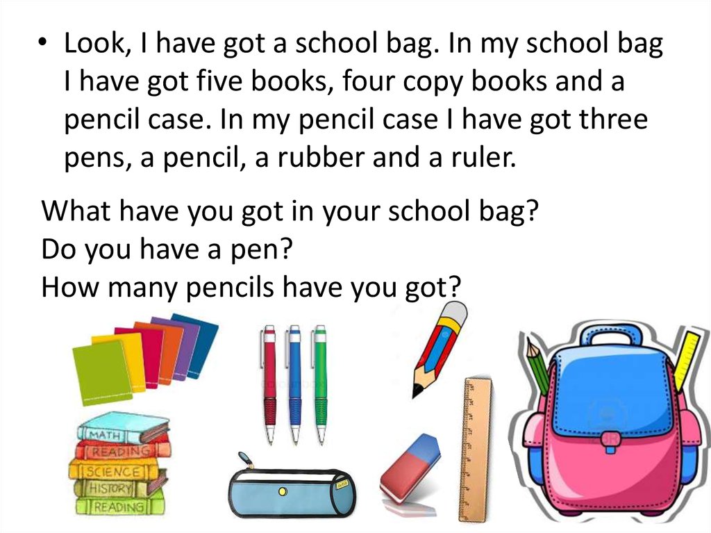 Текст my school. Английский my School Bag. Задания по английскому Schoolbag. Английский язык тема my School Bag. School Bag задания.