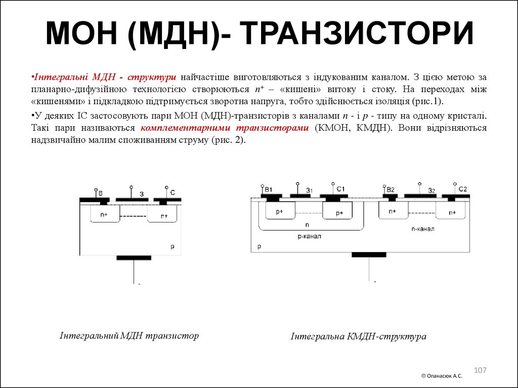 МОН (МДН)- ТРАНЗИСТОРИ