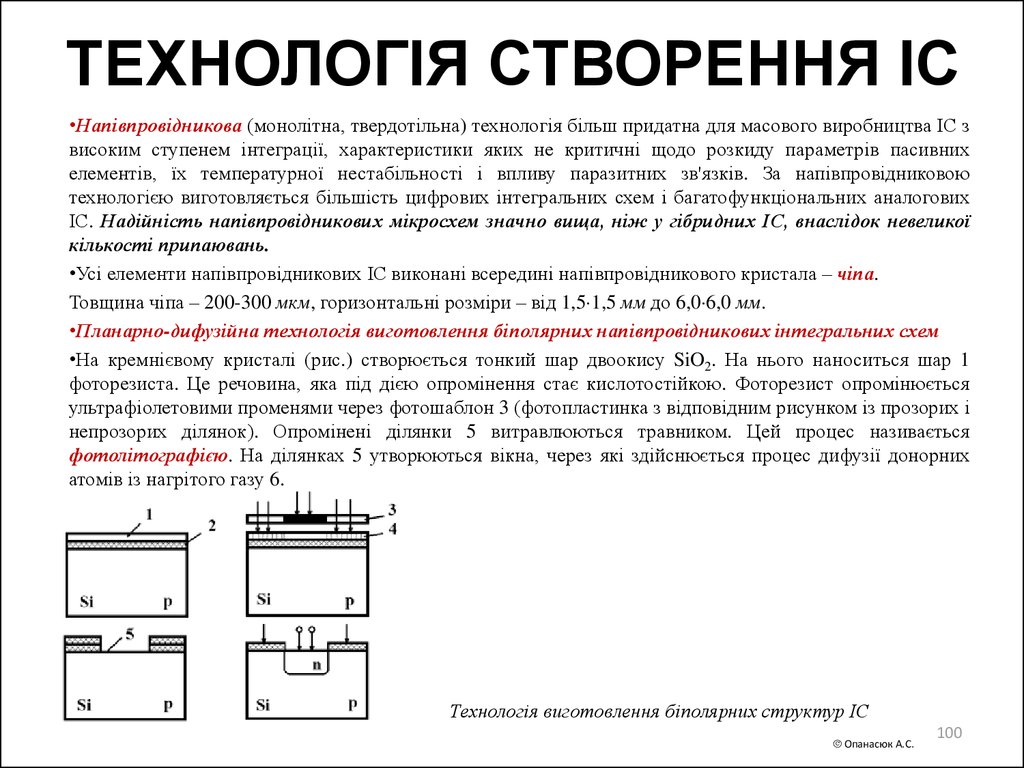 ТЕХНОЛОГІЯ СТВОРЕННЯ IC