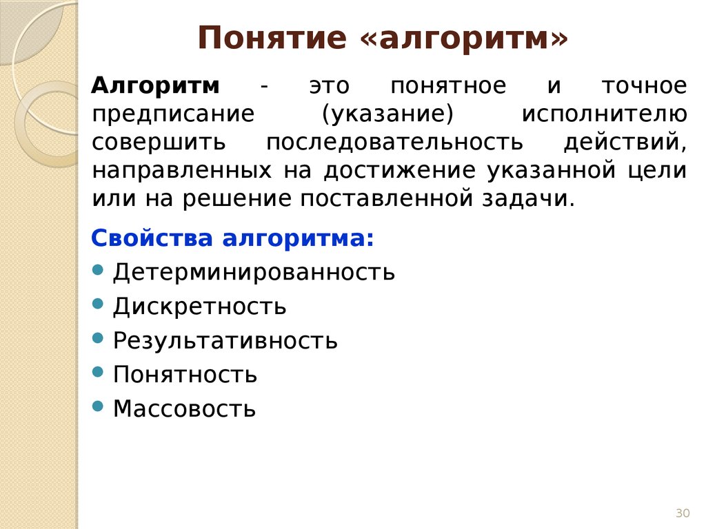 Понятие алгоритма презентация