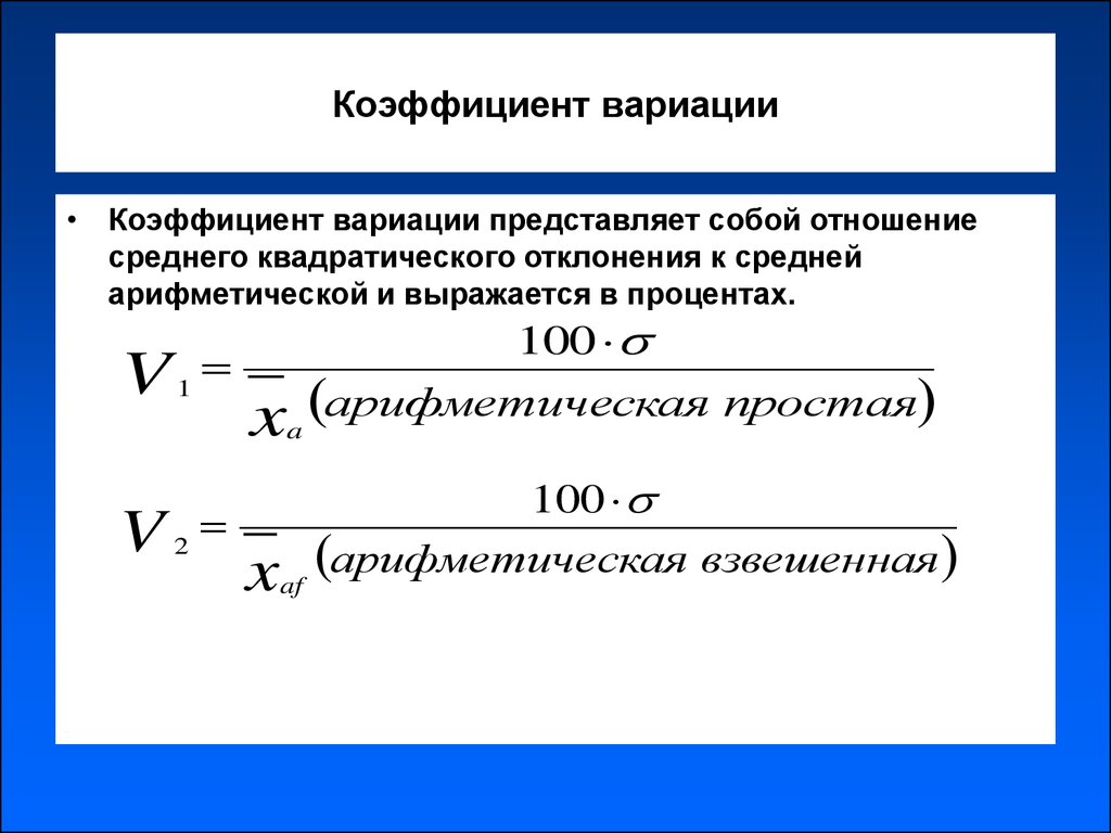 Показатели вариации презентация