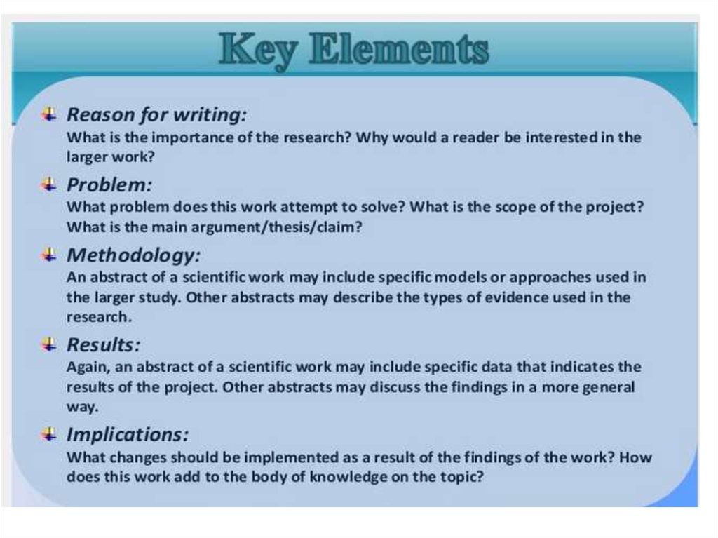 Key elements