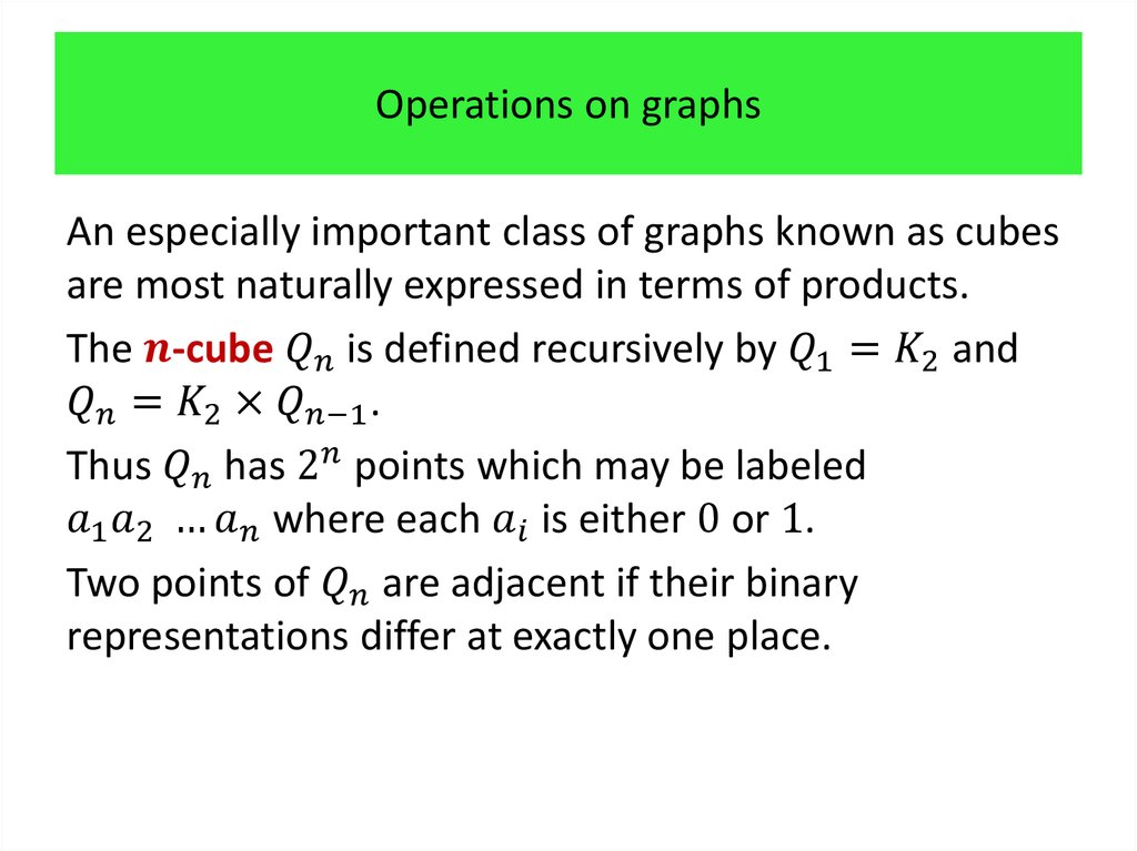 Operations on graphs