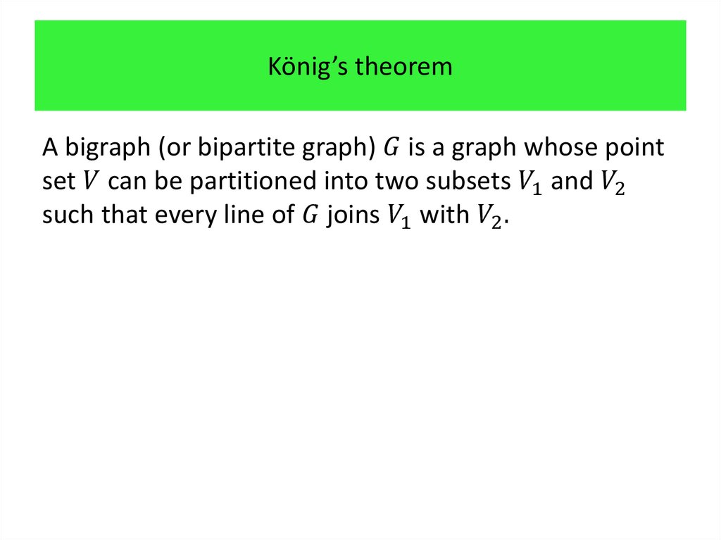 König’s theorem