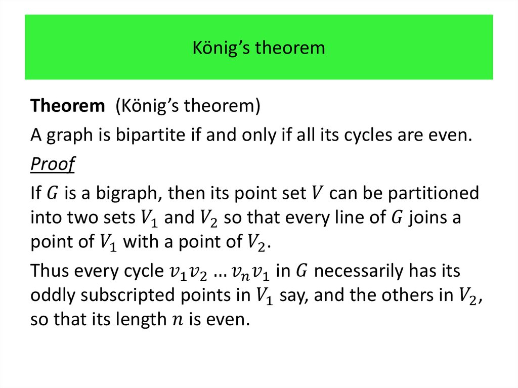 König’s theorem