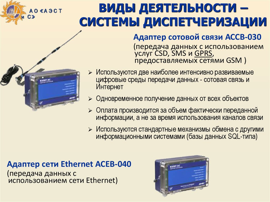 Виды деятельности системы