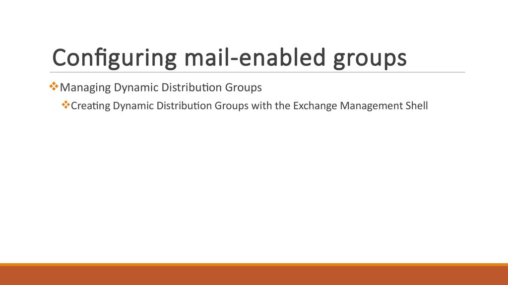 Configuring mail-enabled groups