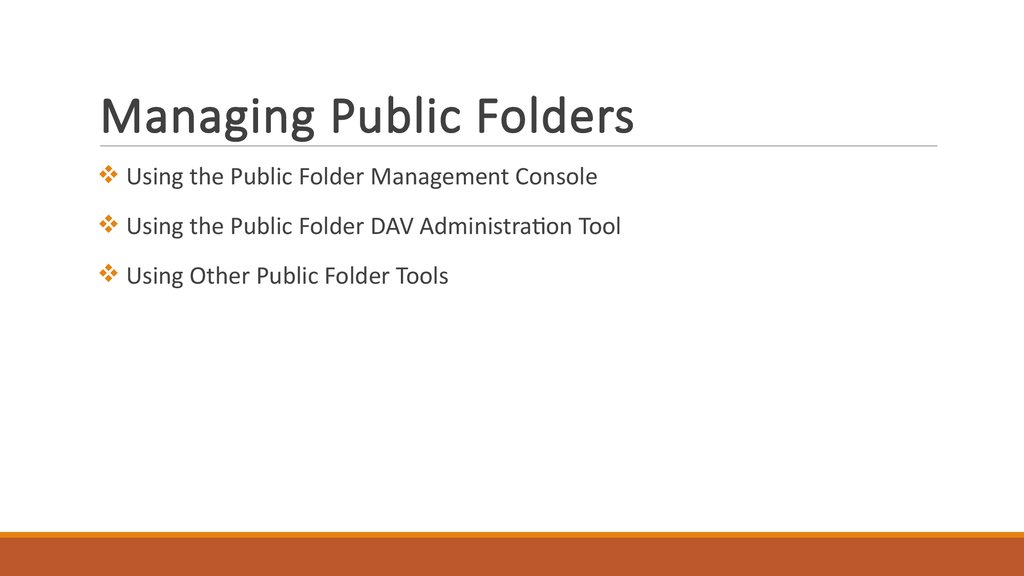 Managing Public Folders