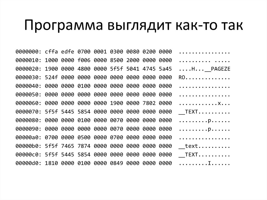 Как выглядит программа