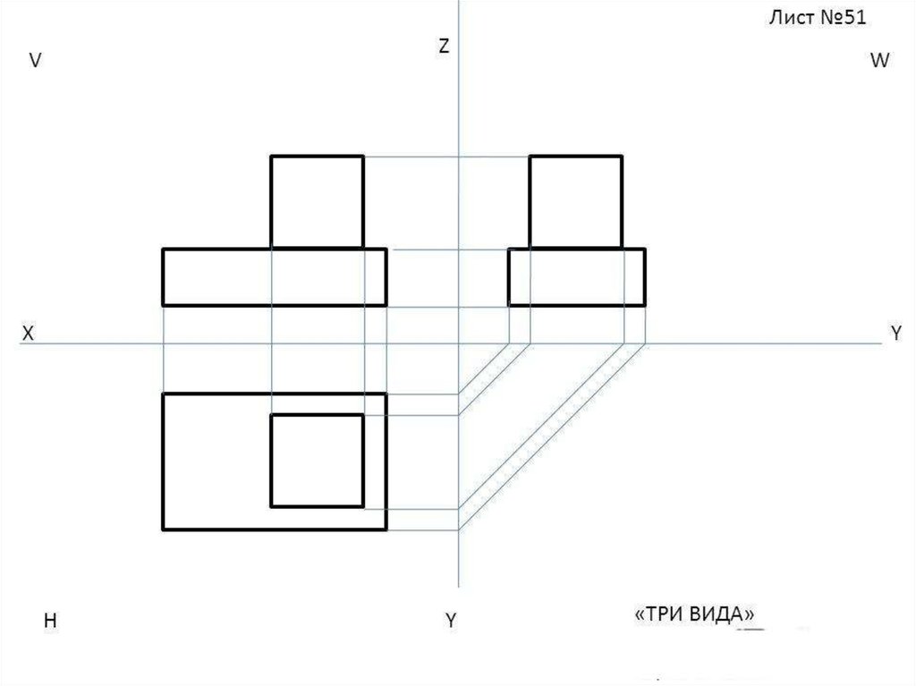 3 проекции на чертеже