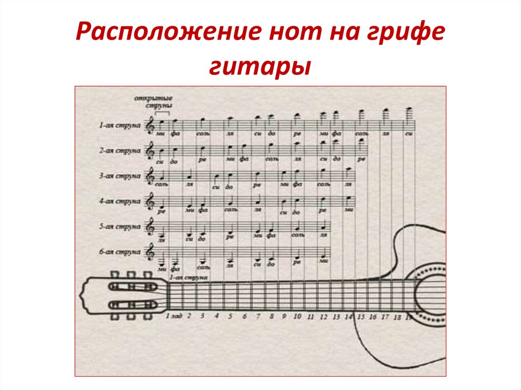 Ноты на ладу гитары. Ноты на грифе гитары 6 струн. Расположение нот на грифе 6 струнной гитары. Расположение нот на грифе гитары для начинающих. Ноты на гитаре 6 струн.