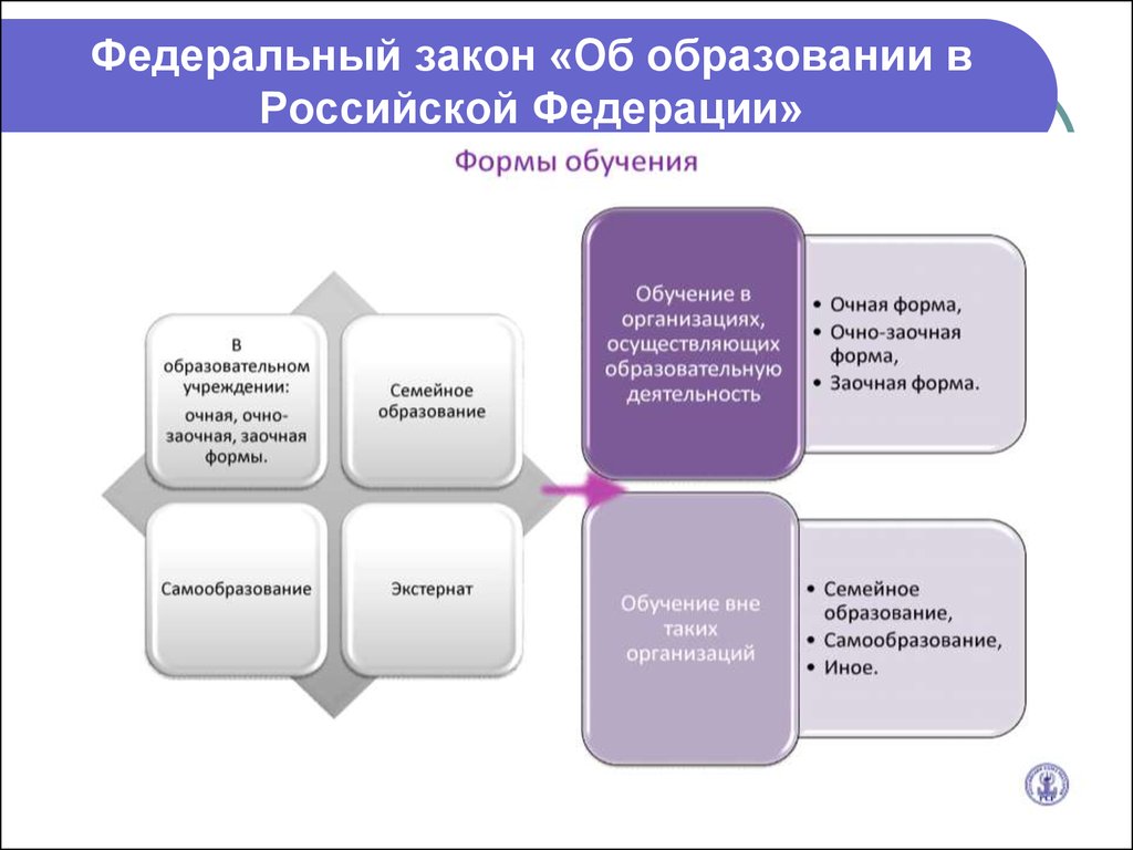 Урок образование в российской федерации самообразование. Об образовании в Российской Федерации. Федеральный закон об образовании в Российской Федерации. Общее образование в Российской Федерации. 3 Формы образования в Российской Федерации.