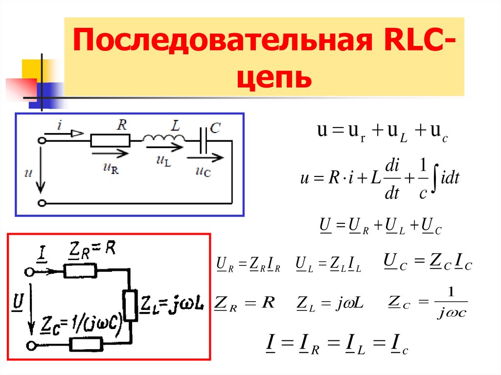 Последовательное соединение c. RLC цепь входное напряжение. RLC цепи переменного тока. Комплексное сопротивление последовательной RLC цепи. Полное сопротивление RLC цепи формула z.