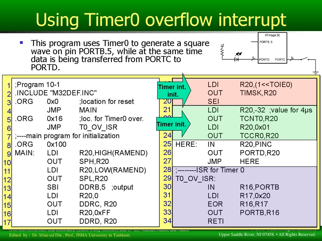 Using Timer0 overflow interrupt
