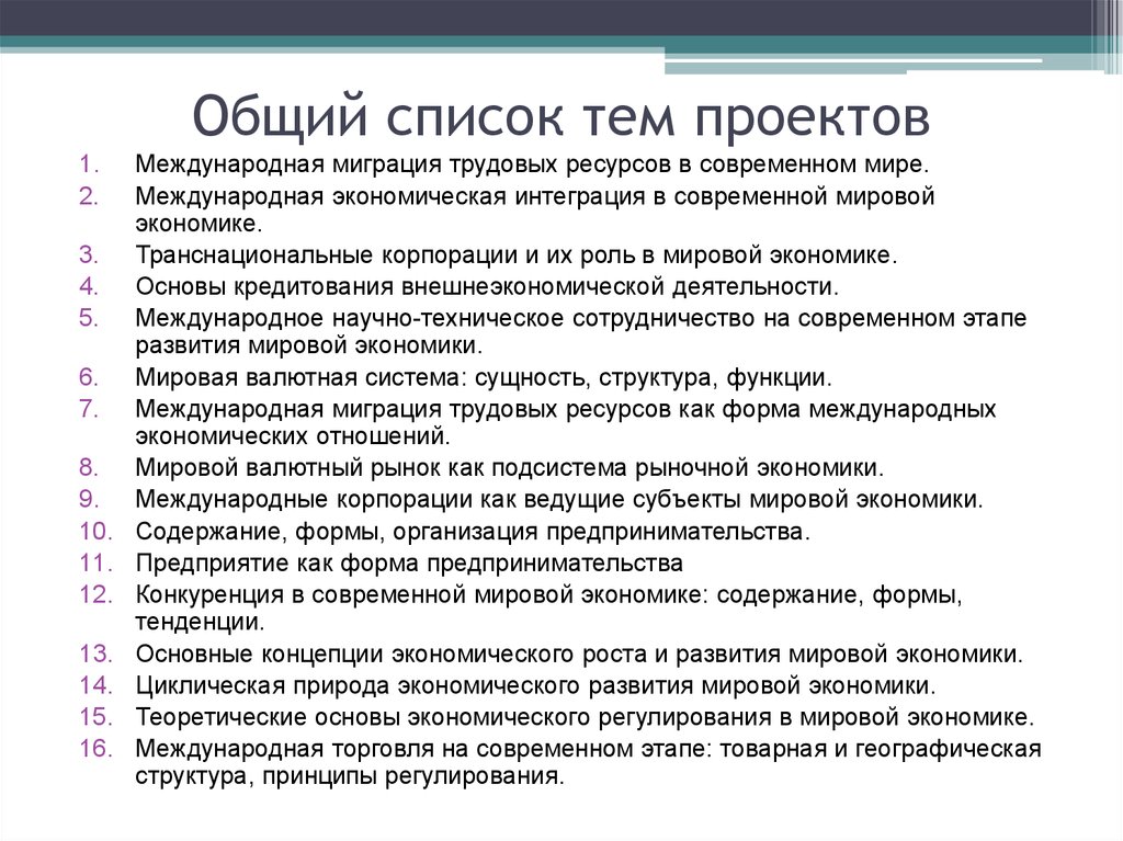 Список тем. Перечень тем проектов. Список тем для проекта 9 класс. Темы список.