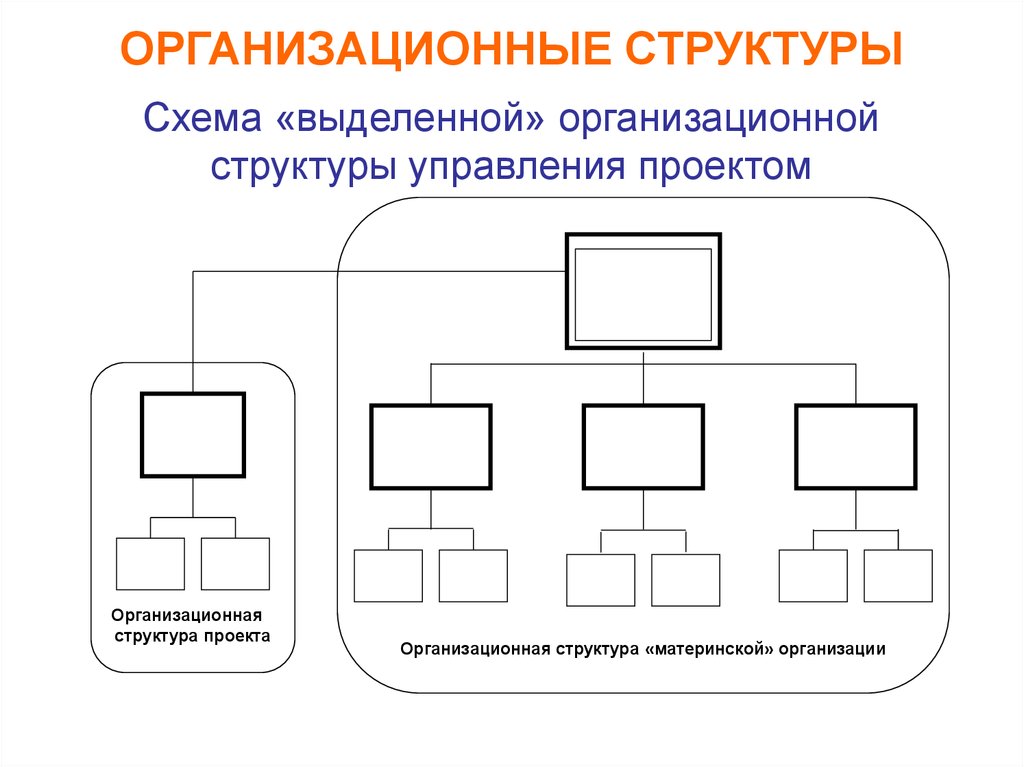 Выделенный на схеме. Схема «выделенной» организационной структуры управления проектом.