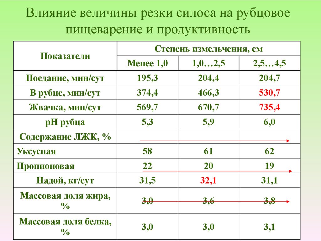 Качество силоса