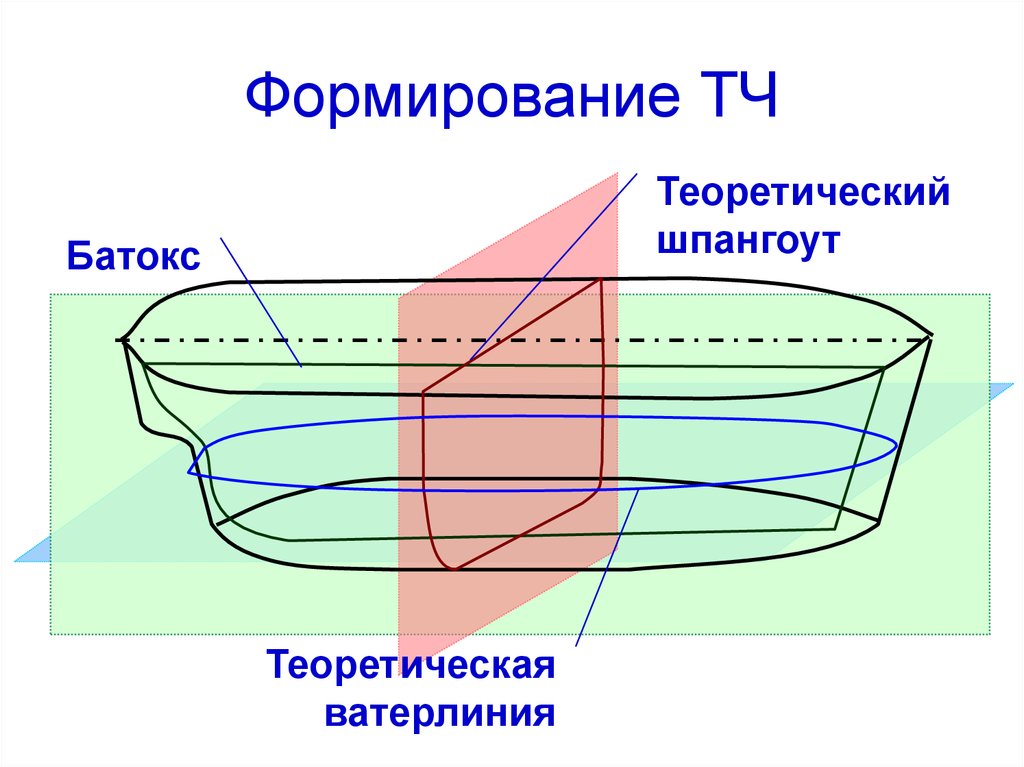 Батоксы на теоретическом чертеже