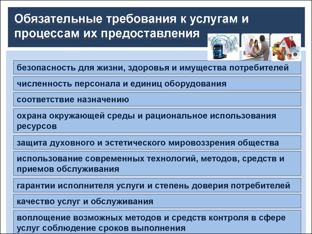 Качество должно соответствовать. Обязательные требования к услугам и процессам их предоставления. Требования потребителя к услуге. Требования к предоставлению услуг. Требования к оказанию услуг.